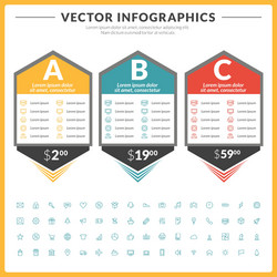 infographics and design elements with icon set vector image