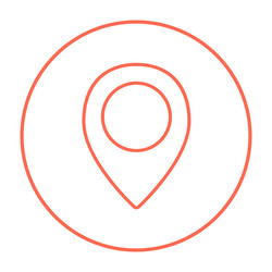 map pointer line icon vector image