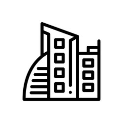 office icon thin linear style design isolated vector image