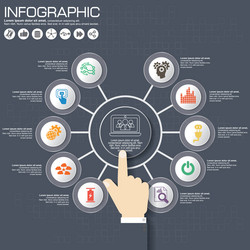 part report with logo and icons set vector image