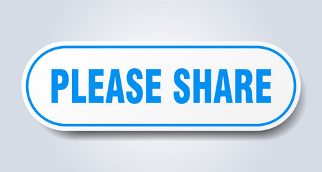 Share blue paper sign on white background Vector Image