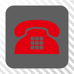 tone phone rounded square button vector image