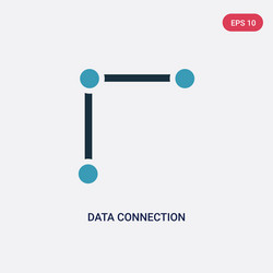 two color data connection icon from user vector image