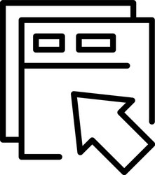 api cursor icon outline style vector image