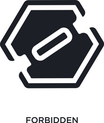 forbidden isolated icon simple element from signs vector image