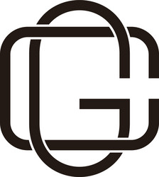 GC Monogram Linked Symbol vector image