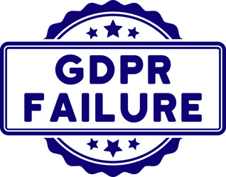 Gdpr failure seal template vector