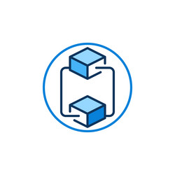 geometric blockchain cryptocurrency technology vector image