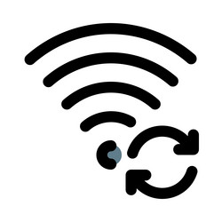 quickly synced files using wireless connection vector image