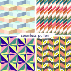 Seamless pattern set 14 vector