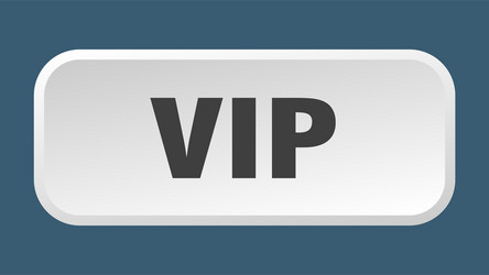 vip button square 3d push vector image