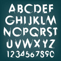 alphabet typography set with numbers vector image