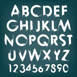 alphabet typography set with numbers vector