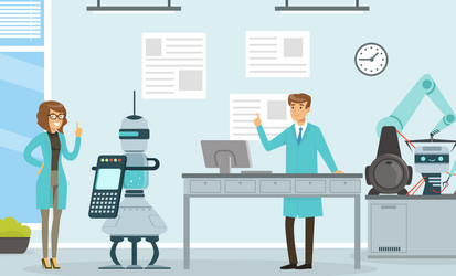 artificial intelligence development with man vector image