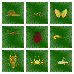 assembly flat shading style bug snail vector image