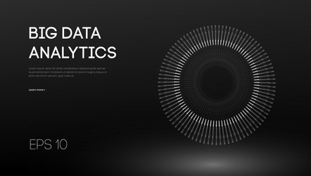 big data visualization background 3d vector image
