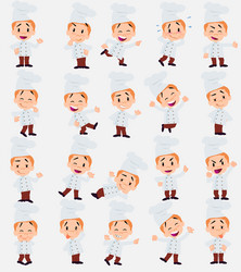 cartoon character chef set with different vector image