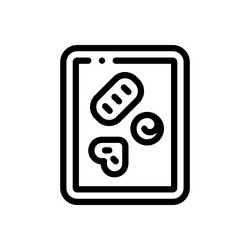 chocolate icon thin linear style design isolated vector image