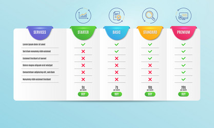 graph certificate and research icons set report vector image