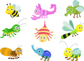Vector Insect Comic Insect Royalty Free Vector Image - VectorStock