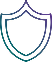 shield with safe secure padlock vector image