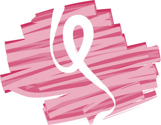 watercolor breast cancer symbol vector