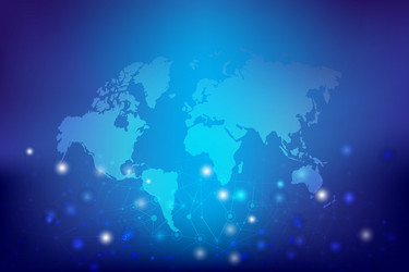 abstract background world map and connection vector image