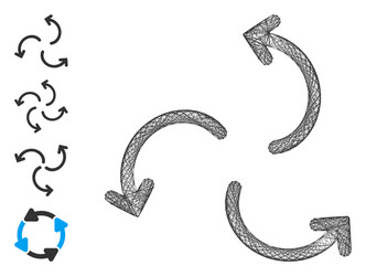 linear cyclone arrows mesh vector image