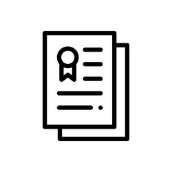 official documents icon thin linear style design vector image