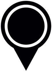 pointer location isolated icon vector image
