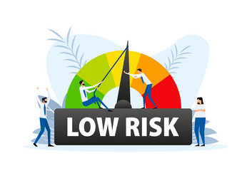 risk speedometer gauge icon low meter vector image