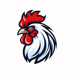 Rooster Head Mascot Logo Vector Image