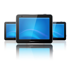 Smart Tablets on White Background vector image