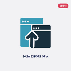 Two color data export a window with an arrow vector