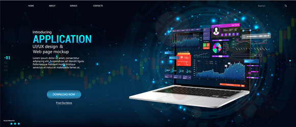 Business Data & Investment Dashboard vector image