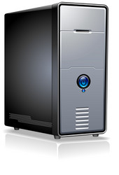 Computer Case - Black Server vector image
