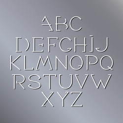 linear font - simple and minimalistic vector image