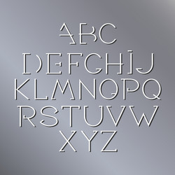 Linear font - simple and minimalistic vector