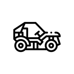 offset icon thin linear style design isolated vector image