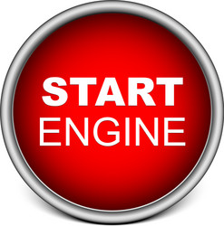 Red Start Engine Button vector image