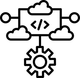 algorithm line icon design vector image