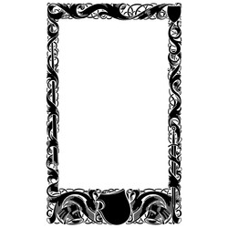 medieval style design frame drawn in knightly vector image