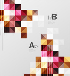 square elements on gray abstract background vector image