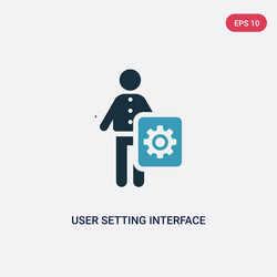 two color user setting interface icon from vector image