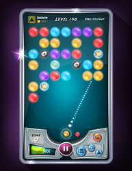 bubble game user interface vector image