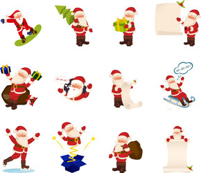 collection of christmas santa claus Vector Image