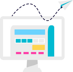 crowdfunding computer message composition vector image