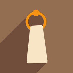 flat with shadow icon and mobile application towel vector image