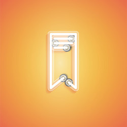 Glowing realistic neon icon for web vector