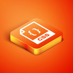isometric css file document download button vector image